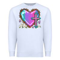 White easter cross heart la Premium Sweatshirt - LillyAllenDesigns