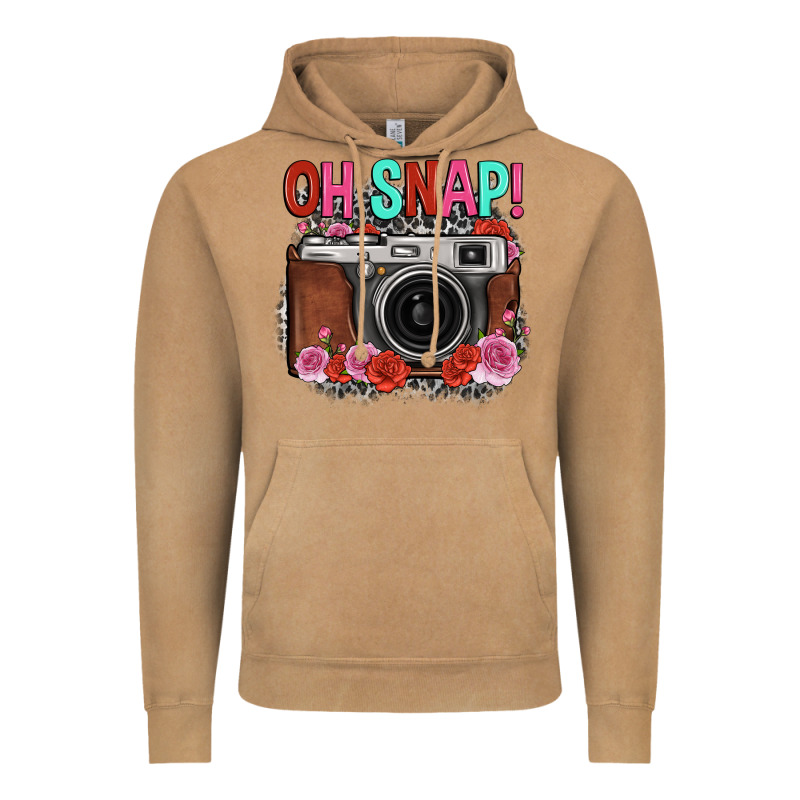 Oh Snap Rose Grey Leopard Vintage Camera Vintage Hoodie by FaDigitalArtStudio | Teevron