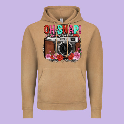 Oh Snap Rose Grey Leopard Vintage Camera Vintage Hoodie Designed By Fadigitalartstudio