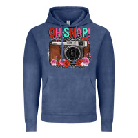 Vintage Denim oh snap rose grey leopard vintage camera Vintage Hoodie - FaDigitalArtStudio