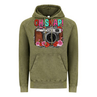 Vintage Olive oh snap rose grey leopard vintage camera Vintage Hoodie - FaDigitalArtStudio
