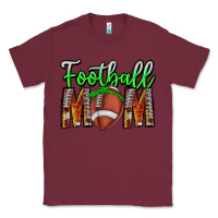 Burgundy football mom Classic Tee - CowhideDigitalArt