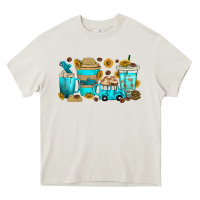 Cream truck coffee cups Heavy Core Tee - texasbilliewilder