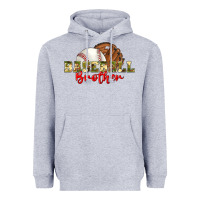 Heather Grey baseball brother Heavyweight Hoodie - BundleAndBundleShop