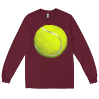 Burgundy tennis bal Long Sleeve Tee - BarkalooDesign