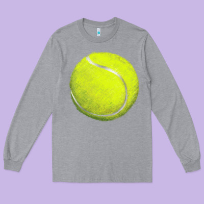 Tennis Bal Long Sleeve Tee Designed By Barkaloodesign