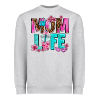 Heather Grey mom life Heavyweight Sweatshirt - AdoDesignShop