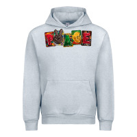 Heather Grey peace juneteenth Urban Hoodie - CowGirlArtShop