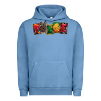 Pigment Pebble Blue peace juneteenth Urban Hoodie - CowGirlArtShop