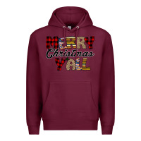 Burgundy Merry Christmas Y'all Premium Hoodie - Bettercallsaul
