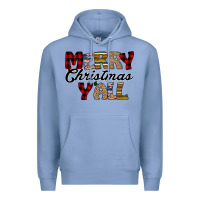 Colony Blue Merry Christmas Y'all Premium Hoodie - Bettercallsaul