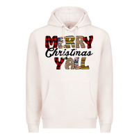 Pale Pink Merry Christmas Y'all Premium Hoodie - Bettercallsaul