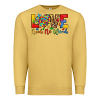 Antique Gold love needs no words Premium Sweatshirt - LillyAllenDesigns