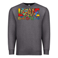 Charcoal Heather love needs no words Premium Sweatshirt - LillyAllenDesigns