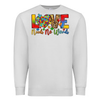 Dove Grey love needs no words Premium Sweatshirt - LillyAllenDesigns