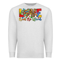 Oatmeal Heather love needs no words Premium Sweatshirt - LillyAllenDesigns
