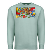 Seafoam love needs no words Premium Sweatshirt - LillyAllenDesigns