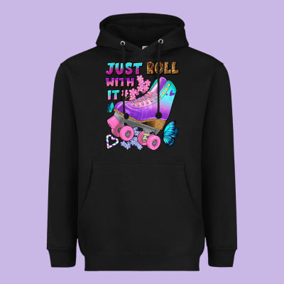 Just Roll With It Heavyweight Hoodie Designed By Bundleandbundleshop