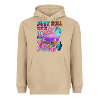 Mushroom just roll with it Heavyweight Hoodie - BundleAndBundleShop