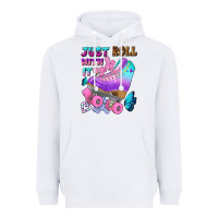 White just roll with it Heavyweight Hoodie - BundleAndBundleShop