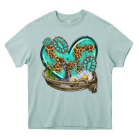 Arona turquoise western heart with horseshoe Heavy Core Tee - texasbilliewilder