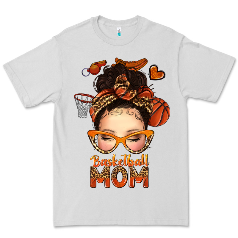 Basketball Messy Bun Mom Premium Tee by texasbilliewilder | Teevron