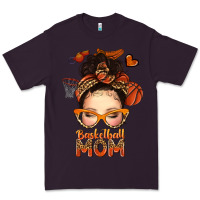 Plum basketball messy bun mom Premium Tee - texasbilliewilder