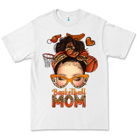 White basketball messy bun mom Premium Tee - texasbilliewilder