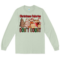 Matcha Christmas Calories don't count Christmas tree cake Long Sleeve Tee - Jasminsmagicworld