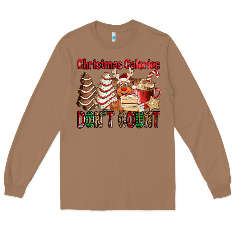 Christmas Calories Don't Count Christmas Tree Cake Long Sleeve Tee by Jasminsmagicworld | Teevron