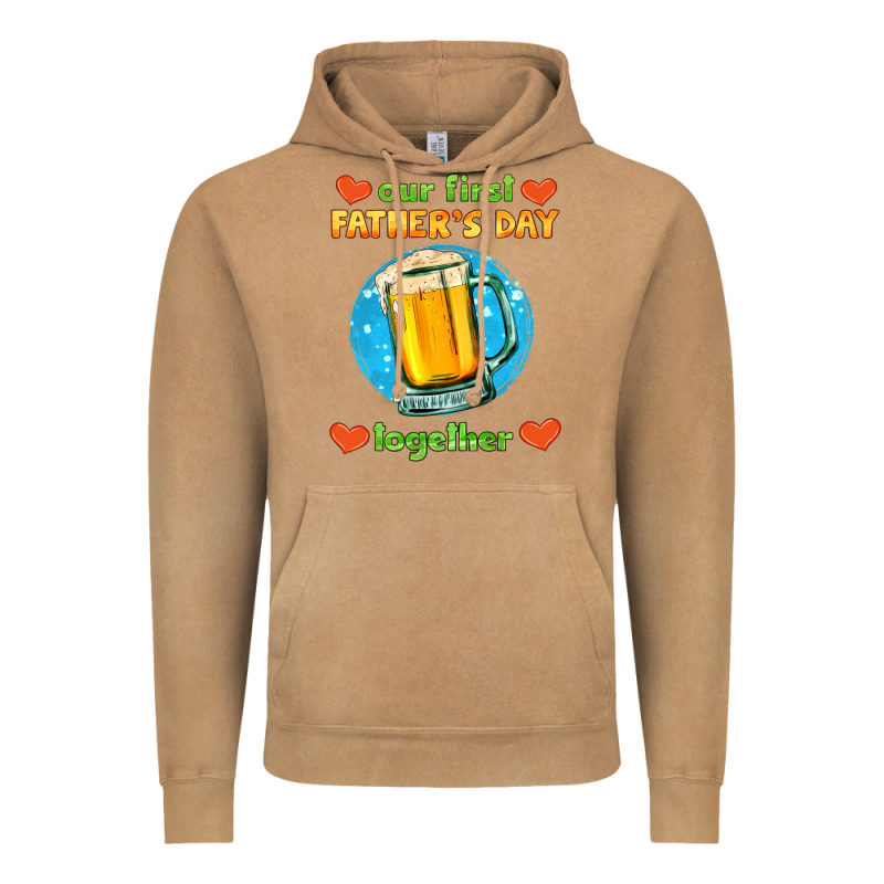 Our First Father's Day Together And Beer Vintage Hoodie by HRA Design Shop | Teevron
