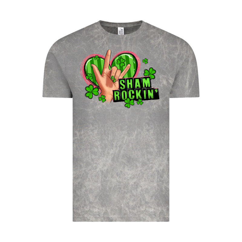 Shamrockin' Rock N Roll Female Hand Vintage Tee by Artiststas | Teevron