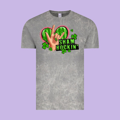 Shamrockin' Rock N Roll Female Hand Vintage Tee Designed By Artiststas