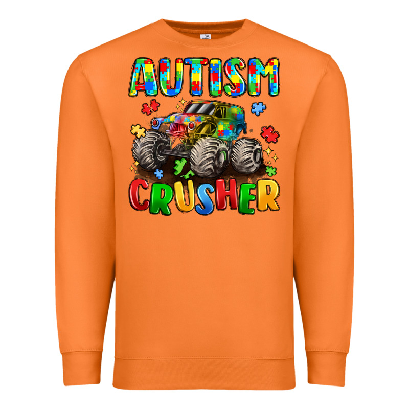 Autism Crusher Premium Sweatshirt by LillyAllenDesigns | Teevron