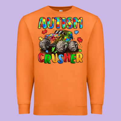 Autism Crusher Premium Sweatshirt Designed By Lillyallendesigns