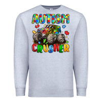 Heather Grey autism crusher Premium Sweatshirt - LillyAllenDesigns