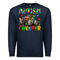 Navy autism crusher Premium Sweatshirt - LillyAllenDesigns