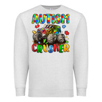 Oatmeal Heather autism crusher Premium Sweatshirt - LillyAllenDesigns