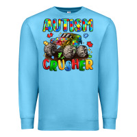 Ocean Blue autism crusher Premium Sweatshirt - LillyAllenDesigns