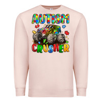 Pale Pink autism crusher Premium Sweatshirt - LillyAllenDesigns