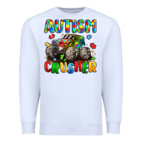 White autism crusher Premium Sweatshirt - LillyAllenDesigns