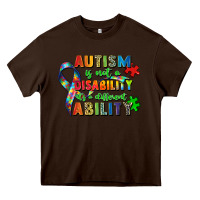 Chocolate Brown autism is not a disability its a different ability Heavy Core Tee - Zillion Design Studio