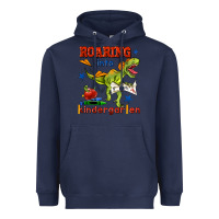 Navy roaring into kindergarten Heavyweight Hoodie - BundleAndBundleShop