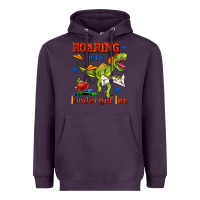 Plum roaring into kindergarten Heavyweight Hoodie - BundleAndBundleShop