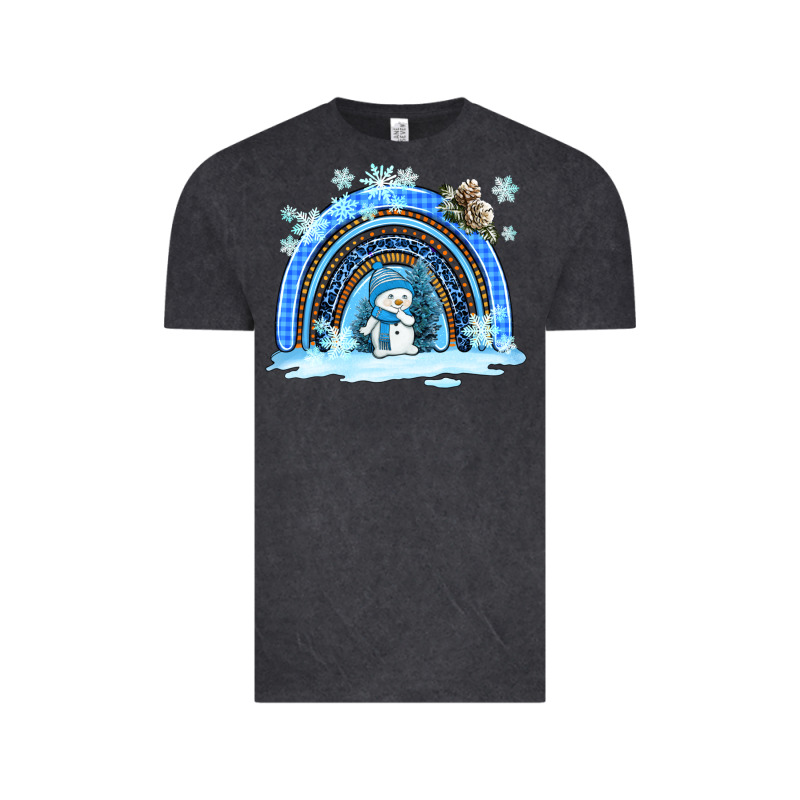 Winter   Rainbow And Snowman Vintage Tee by AdoDesignShop | Teevron