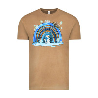 Vintage Camel winter   rainbow and snowman Vintage Tee - AdoDesignShop