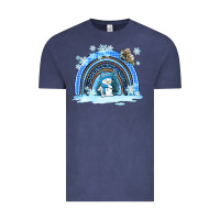 Vintage Denim winter   rainbow and snowman Vintage Tee - AdoDesignShop