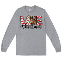 Heather Grey love christmas tree cake Long Sleeve Tee - Jasminsmagicworld