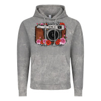 Cloud Rock rose grey leopard vintage camera Vintage Hoodie - FaDigitalArtStudio