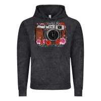 Vintage Black rose grey leopard vintage camera Vintage Hoodie - FaDigitalArtStudio